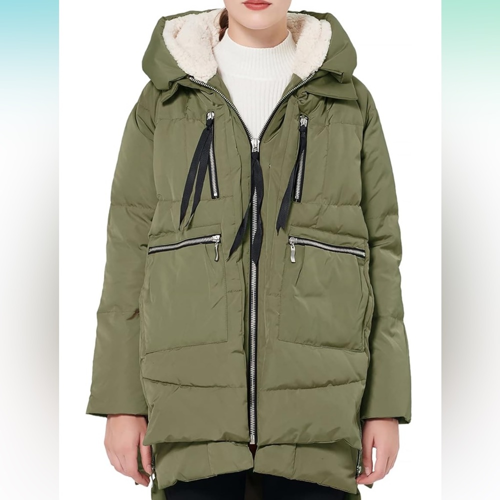 092 Universe® Women's Thickened Down Jacket - Olive - size Large - Picture 5 of 8